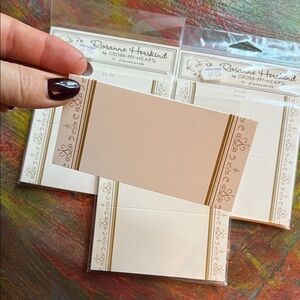 Cross-my-Heart Dining Placecards  Ivory Rosanne Herskind 3 sets Vintage